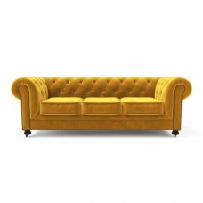 Диван Chesterfield Lux трехместный желтый