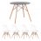 Обеденная группа Eames D80 черный, 4 стула Eames белые Обеденная группа Eames D80 черный, 4 стула Eames белые