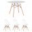 Обеденная группа Стол Eames D100, 3 стула Eames DSW
