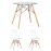 Обеденная группа Стол Eames D80 стеклянный, 2 стула Eames DSW Обеденная группа Стол Eames D80 стеклянный, 2 стула Eames DSW