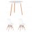 Обеденная группа Стол Eames DST, 2 стула Eames DSW белый