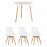 Обеденная группа Стол Eames DST, 3 стула Frankfurt белый Обеденная группа Стол Eames DST, 3 стула Frankfurt белый