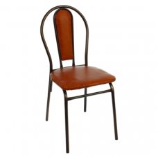 Стул Бринтелликс с мягкой спинкой, серебро-коричневый Стул Бринтелликс с мягкой спинкой, серебро-коричневый