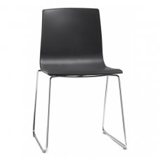 Стул пластиковый на полозьях Alice, хром, антрацит Стул пластиковый на полозьях Alice, хром, антрацит