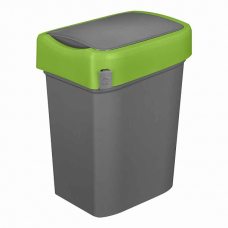 Бак для мусора 'SMART BIN' 50л (430x330x630мм), с крышкой 'маятник' (зеленый) 434258109