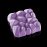 Форма для мороженого/суфле 3D 'Аметист' 165х165мм h50мм (объем 1,0л), силикон KE050S