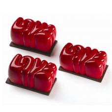 Форма силиконовая Pavoflex для пирож. 3D 'LOVE' 80х43мм h36мм, 90мл, 15 ячеек PX4363S