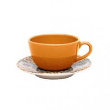 Пара чайная UNNI SHAPE CASTELLO (чашка 200мл и блюдце 14см) Oxford 92753, AY04-5607