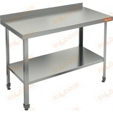 Стол пристенный с бортом и полкой HICOLD НСО-12/7БП ЭН Стол пристенный с бортом и полкой HICOLD НСО-12/7БП ЭН