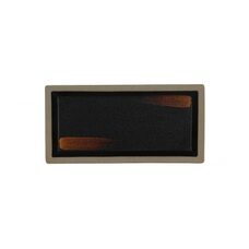 Блюдо прямоугольное «Corone Rustico» 265х130 мм черное с медным KM