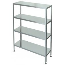 Стеллаж с 4-я сплошными полками С-4-0,5/1,0/2,0 (нержавейка) Стеллаж с 4-я сплошными полками С-4-0,5/1,0/2,0 (нержавейка)