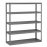 Стеллаж с 5-ю сплошными полками С-5-0,4/0,95/2,0