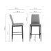 Барный стул Teon gray / black