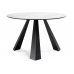 Обеденная группа Брееил velutto 3 / белый мрамор / черный