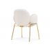 Стул на металлокаркасе Kalipso white / gold